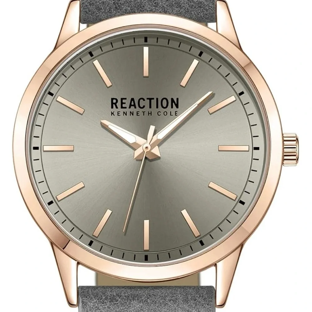 NIB Kenneth Cole Reaction Analog Grey Dial Men's Watch & Bracelet SR626SW GA7004